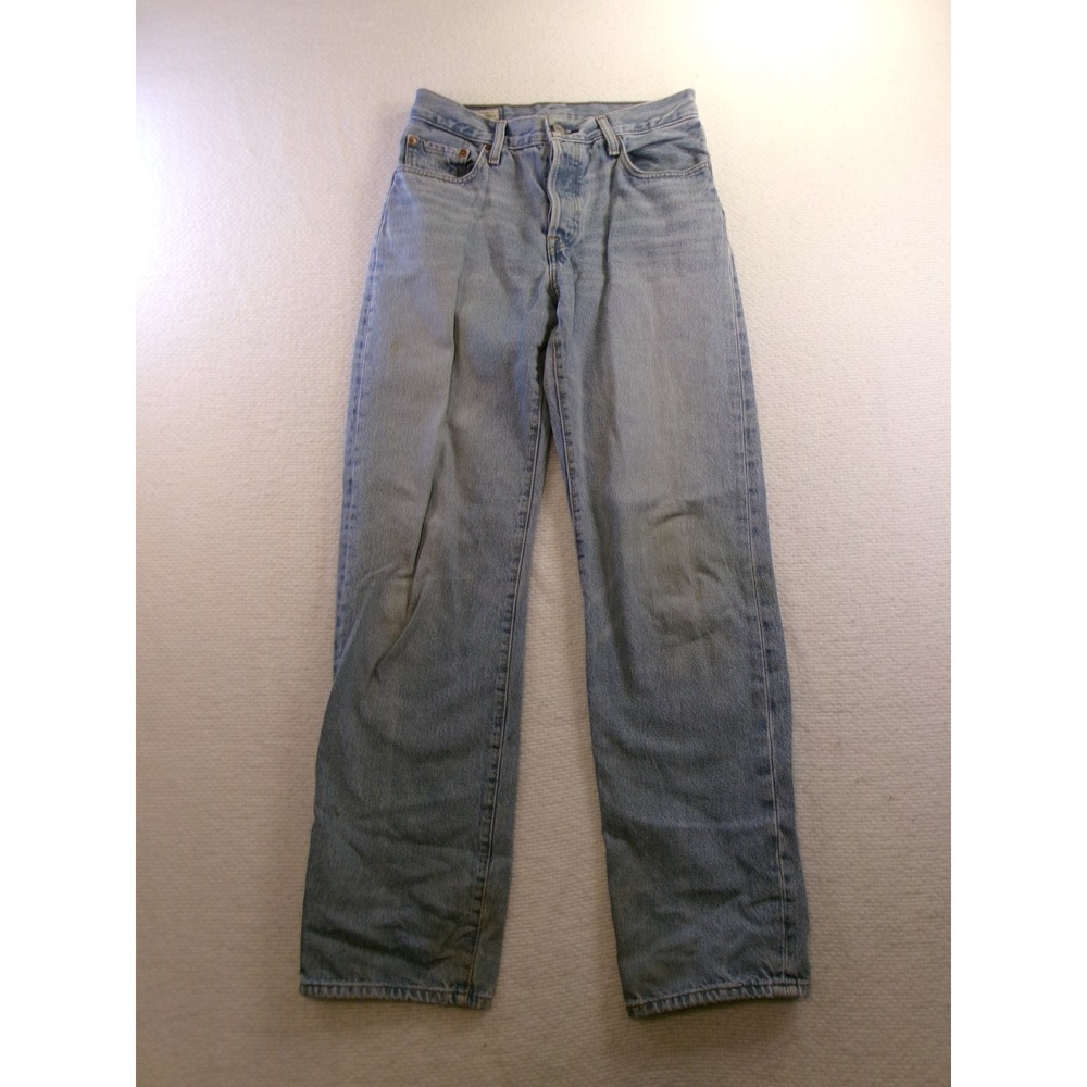Levi's Premium 501 Original Straight Jeans Womens 26x32 Light Wash Denim Blue